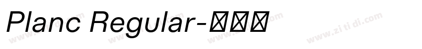 Planc Regular字体转换